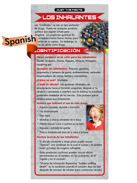 *SPANISH* Just the Facts Rack Card: Inhalants