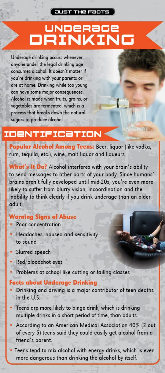 Just the Facts Rack Card Underage Drinking Primo Prevention