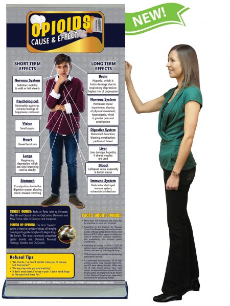 C&E Opioids Prevention Retractable Banner w/Stand