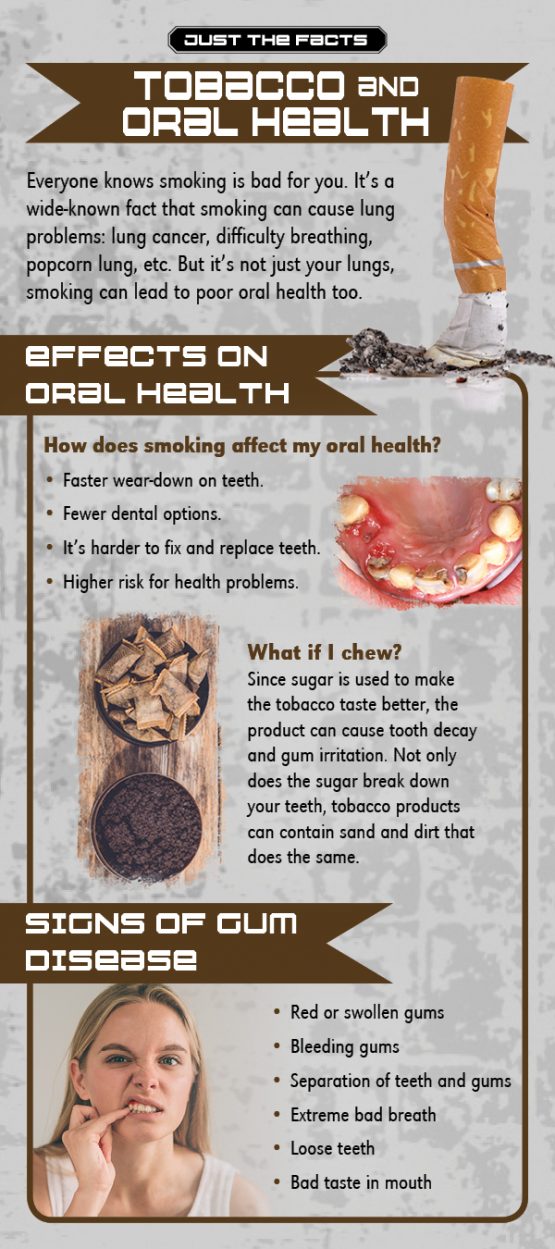 Just the Facts Rack Card Tobacco & Oral Health Primo Prevention