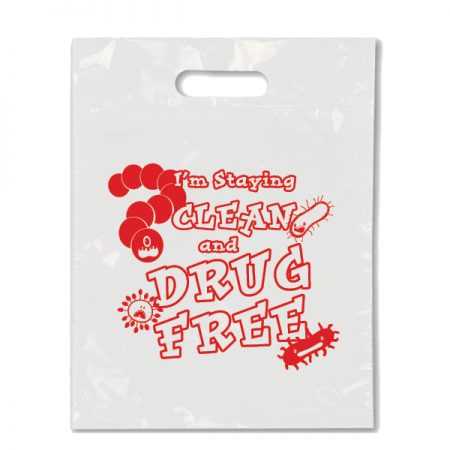 I'm Staying Clean and Drug Free - Die Cut Handle Litter Bag