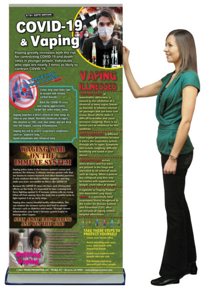 COVID-19 & Vaping Presentation Banner w/Stand