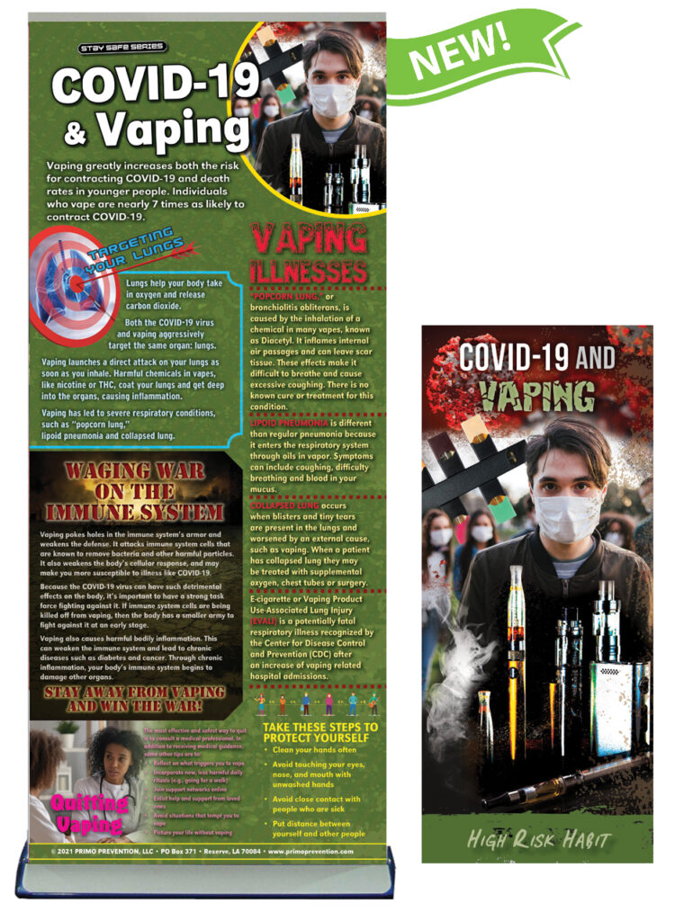 COVID19 & Vaping Retractable Banner Package Primo Prevention