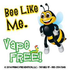 Bee Like Me. Vape Free! Temporary Tattoo