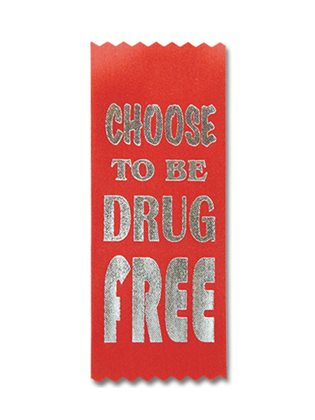 Choose to Be Drug Free Awareness Ribbon