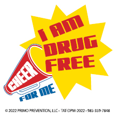 Cheer For Me, I Am Drug Free Temporary Tattoo