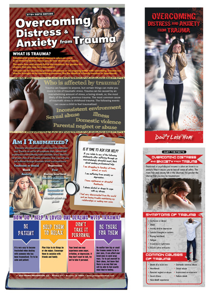 Overcoming Distress & Anxiety from Trauma Retractable Presentation Banner, Pamphlet & Rack Card Package